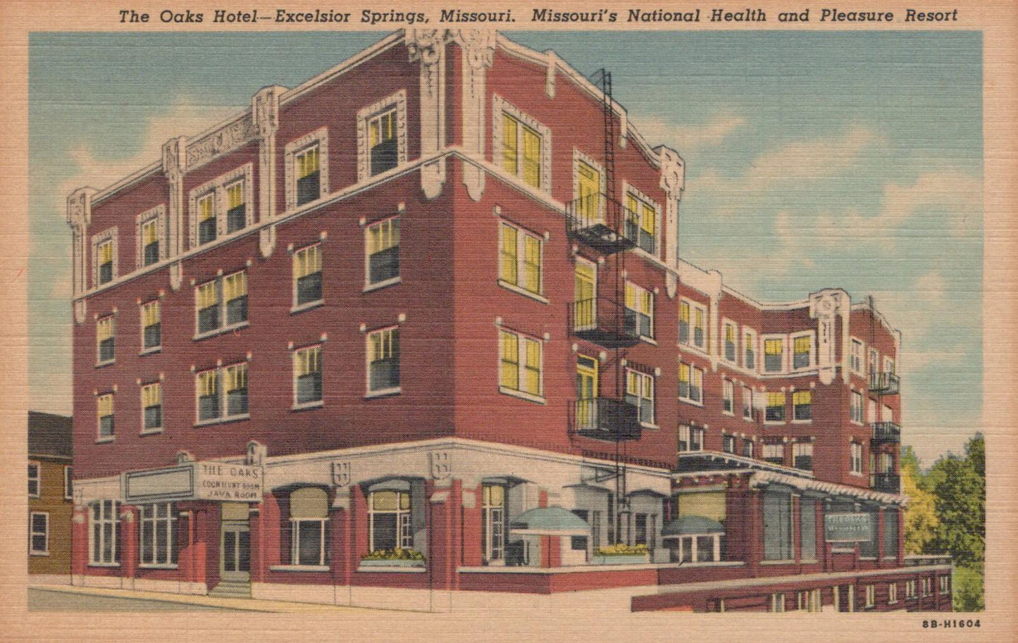 America Postcard - The Oaks Hotel in Excelsior Springs, Missouri  VT533