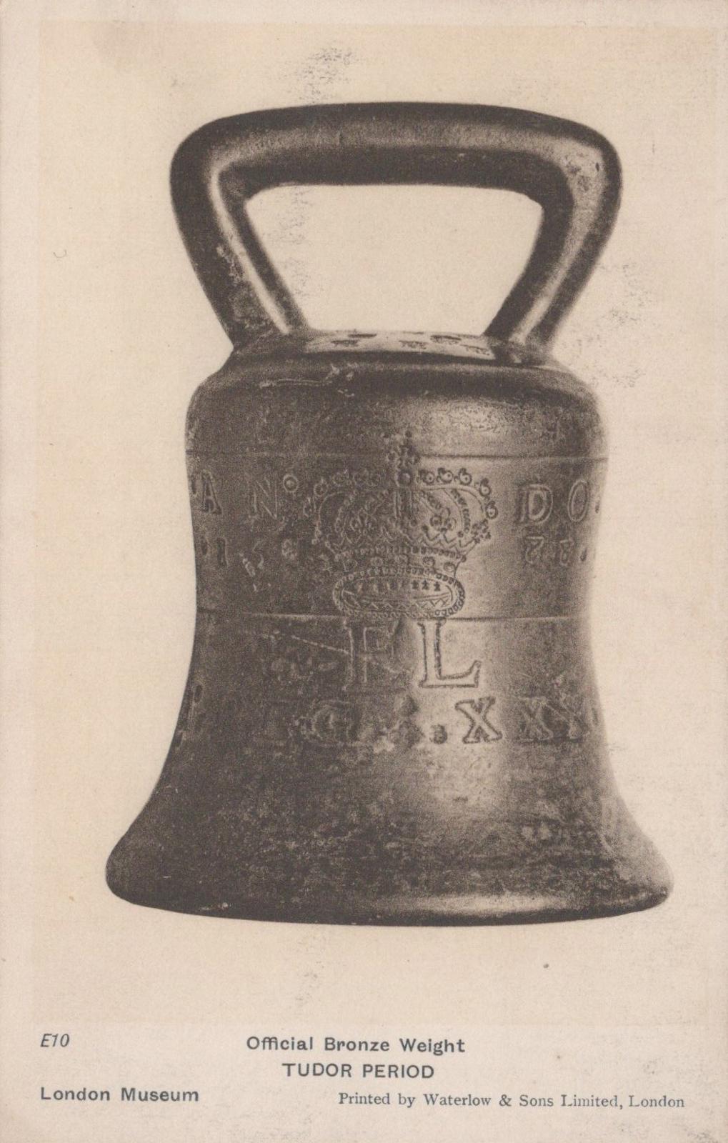 London Museum Postcard - Official Bronze Weight from the Tudor Period VT535