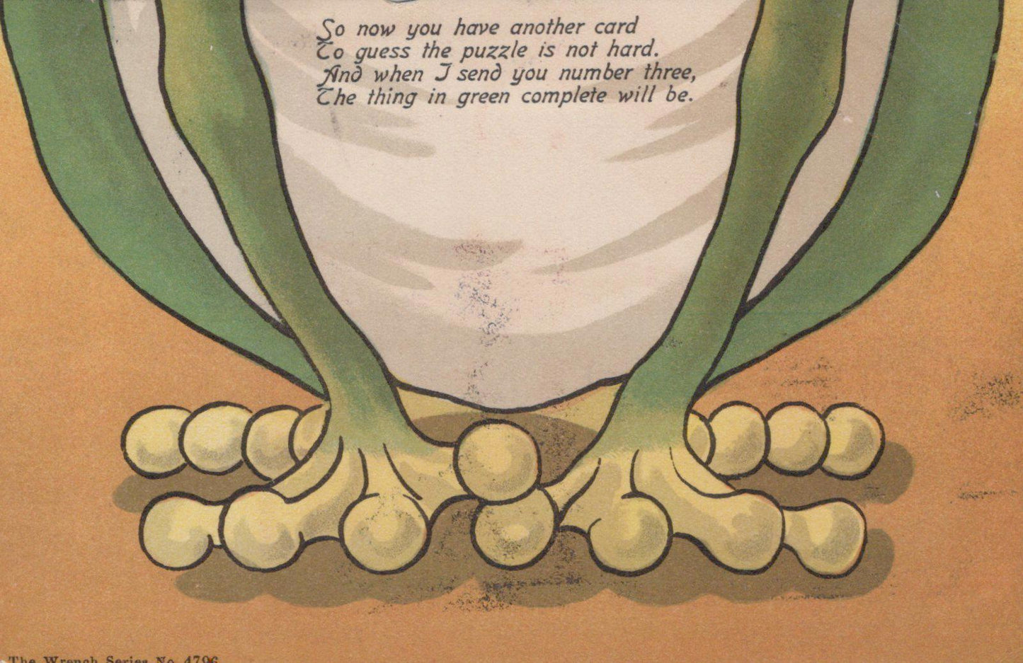 Puzzle Postcard - Large Frog, Thing in Green  VT551