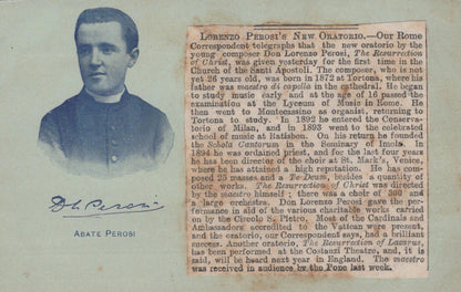 Italy Postcard - Don Lorenzo Perosi, Italian Priest and Composer  VT553