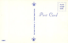 Load image into Gallery viewer, Vintage postcard with Boy Scouts of America logo and text on a light background
