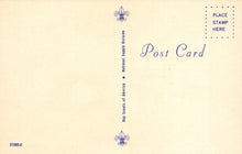 Load image into Gallery viewer, Vintage postcard with Boy Scouts of America logo and text on a beige background
