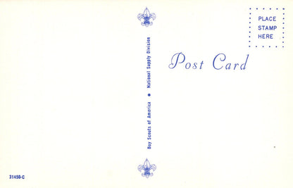 Blank postcard with Boy Scouts of America logo and text