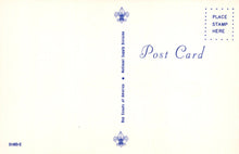 Load image into Gallery viewer, Vintage postcard with Boy Scouts of America logo and text on a light background

