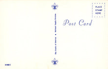 Load image into Gallery viewer, Vintage postcard with Boy Scouts of America logo and text on a light background
