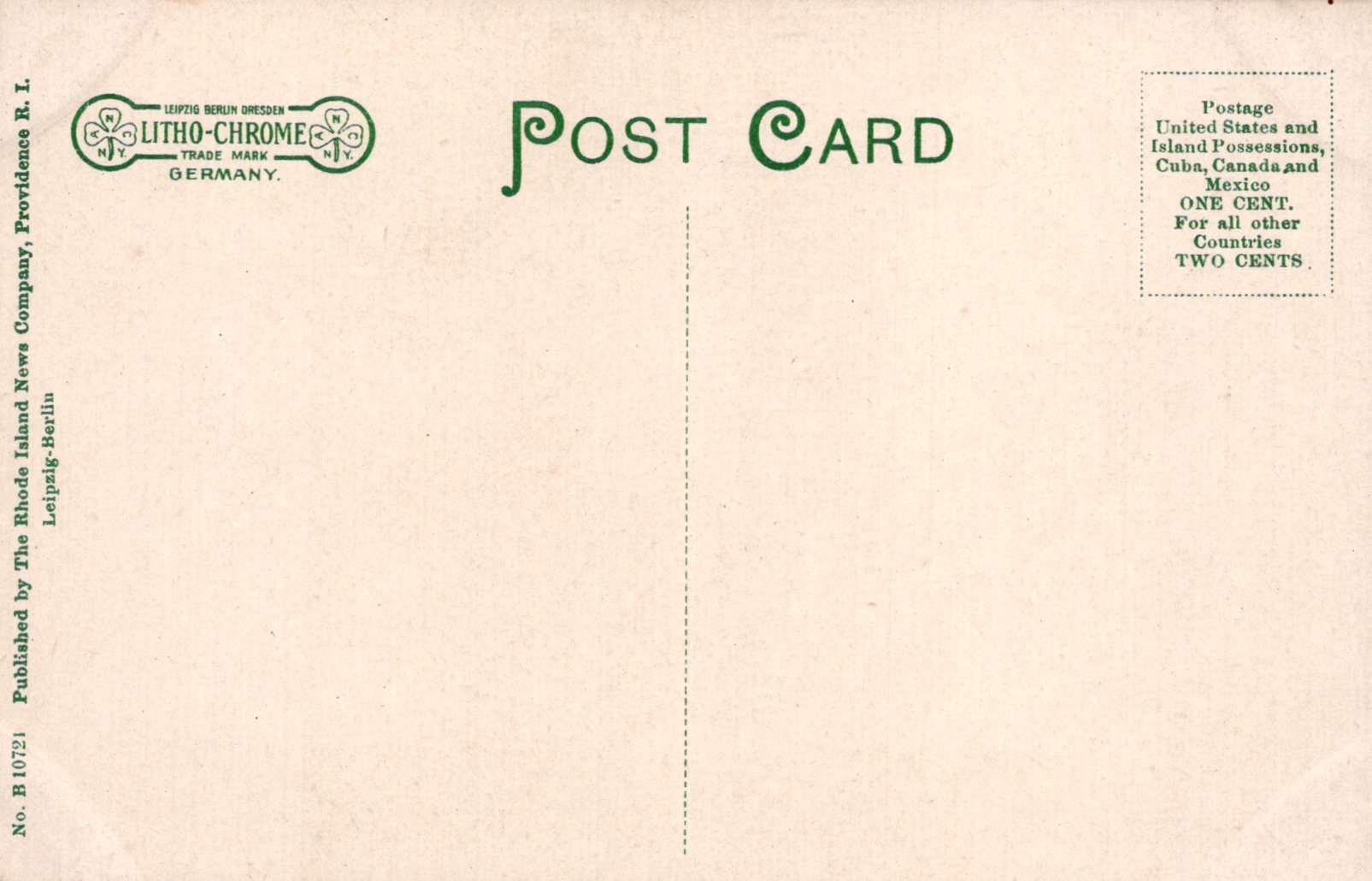 Vintage postcard with Luth-Chrome branding and postage information.