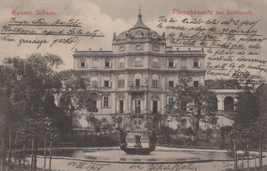 Czech Republic Postcard - Kaiserl Schloss, Ploschkowitz Bei Leitmeritz  SW20807