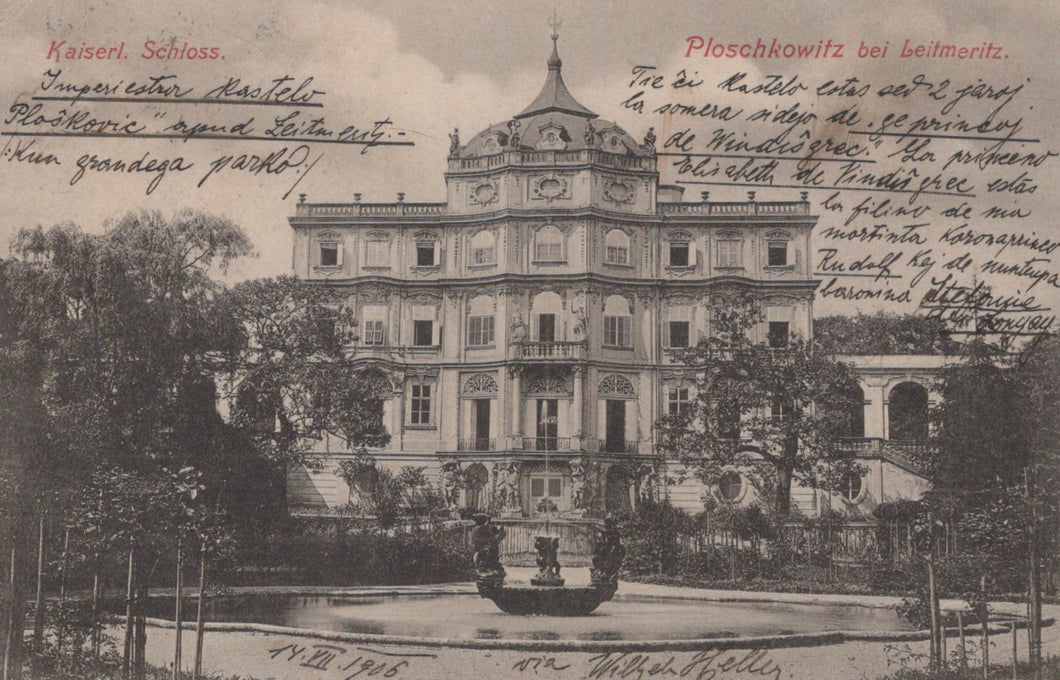 Czech Republic Postcard - Kaiserl Schloss, Ploschkowitz Bei Leitmeritz  SW20807