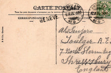 Load image into Gallery viewer, Switzerland Postcard - Flag, Souvenir of Geneve  SW20827
