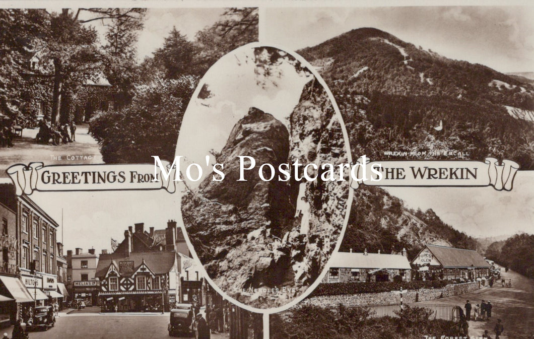 Shropshire Postcard - Greetings From The Wrekin  SW19187
