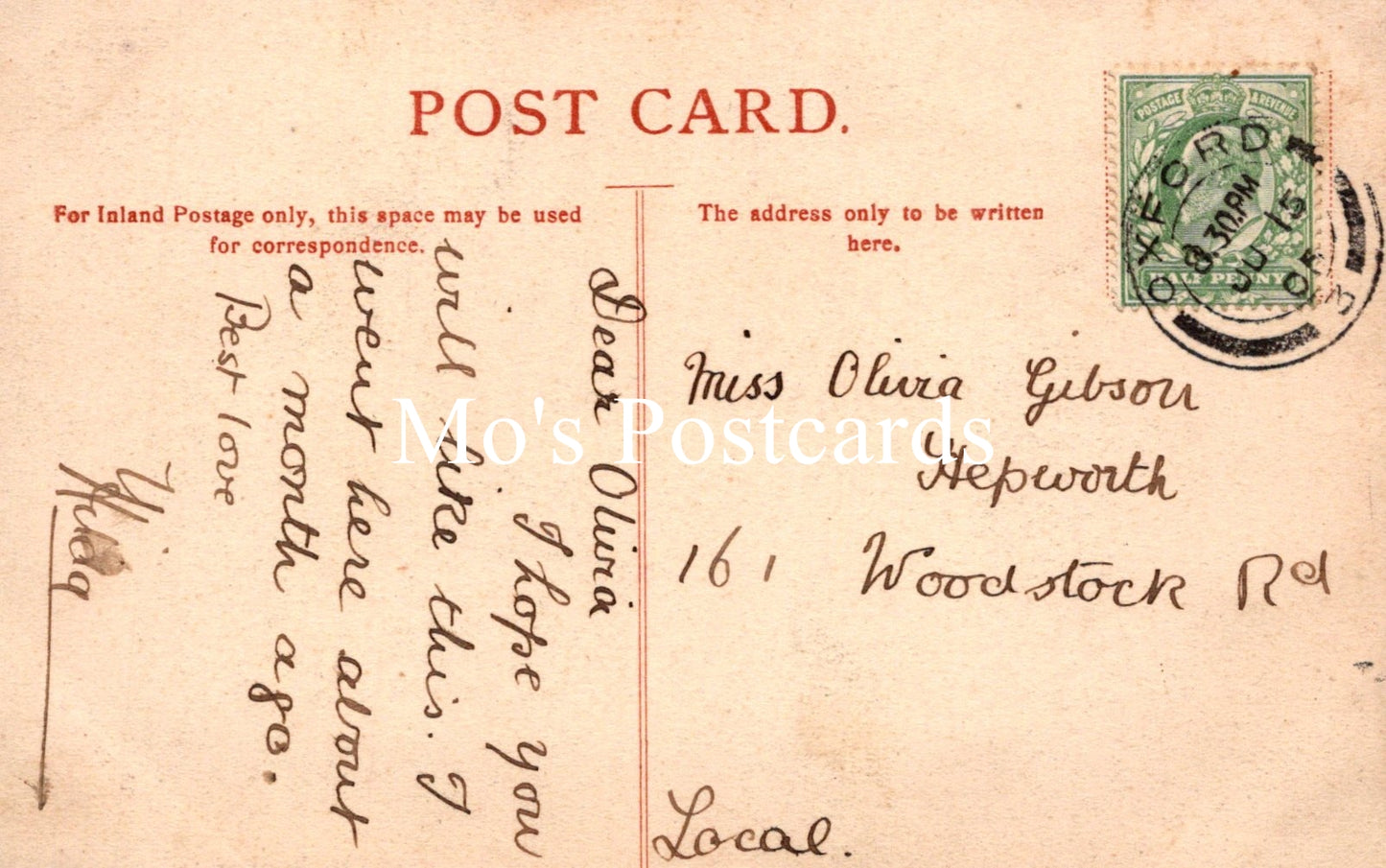 Oxfordshire Postcard - High Lodge, Blenheim, Woodstock SW19182