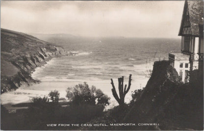 Cornwall Postcard - View From The Crag Hotel, Maenporth  XT383