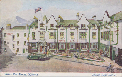 Cumbria Postcard - Royal Oak Hotel, Keswick. English Lake District   XT384