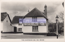 Load image into Gallery viewer, Vintage black and white photo of The Huntsman Inn in Ide, Devon
