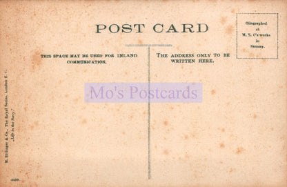 Vintage postcard with text and 'Mo's Postcards' branding