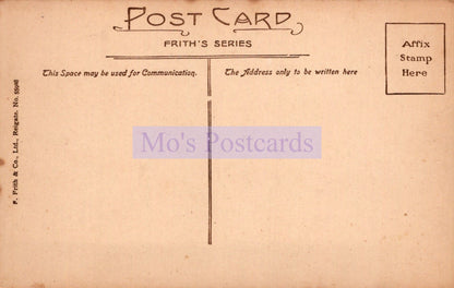 Vintage postcard with text and a line for writing, featuring 'Mo's Postcards' branding.