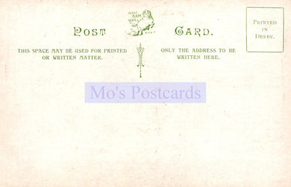 Vintage-style postcard with text and a logo, featuring the brand 'Mo's Postcards'.