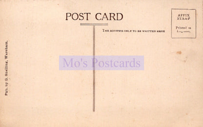 Vintage-style postcard with 'Mo's Postcards' branding on a beige background
