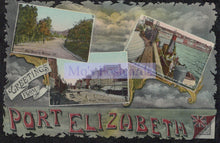 Load image into Gallery viewer, Multiview postcard of Port Elizabeth with scenic images and text.
