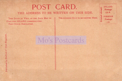 Vintage postcard with text and 'Mo's Postcards' branding