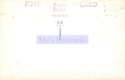 Vintage-style postcard with 'Mo's Postcards' branding on a light background
