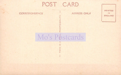 Vintage-style postcard with 'Mo's Postcards' branding on a beige background