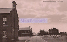 Load image into Gallery viewer, Vintage black and white photo of Hyderabad Barracks with &#39;Mo&#39;s Postcards&#39; text overlay.
