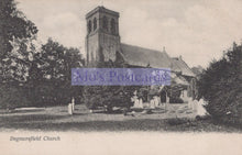 Load image into Gallery viewer, Vintage black and white photograph of a church with a steeple, surrounded by trees and grass.
