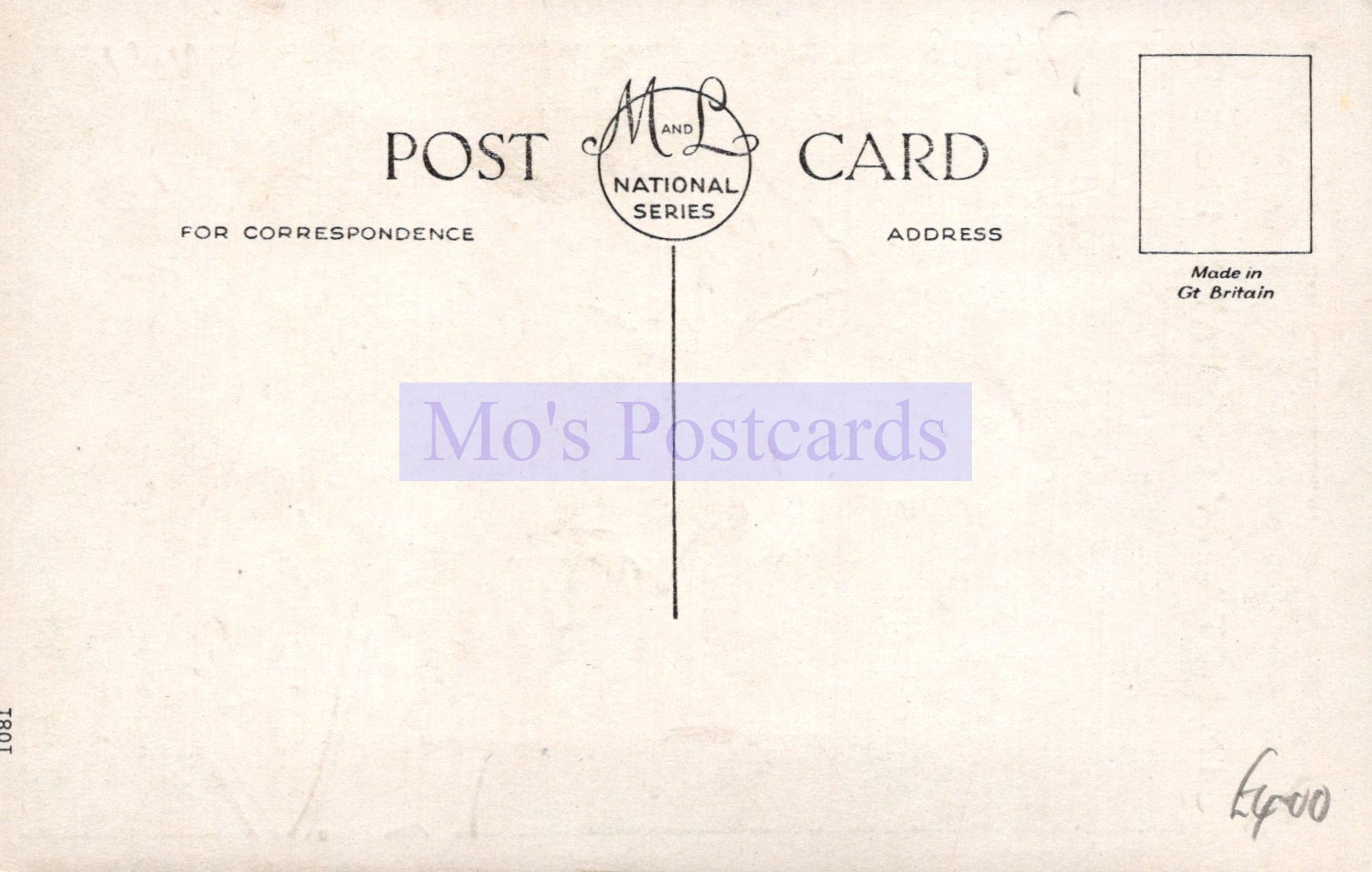 Vintage-style postcard with 'Mo's Postcards' branding on a beige background