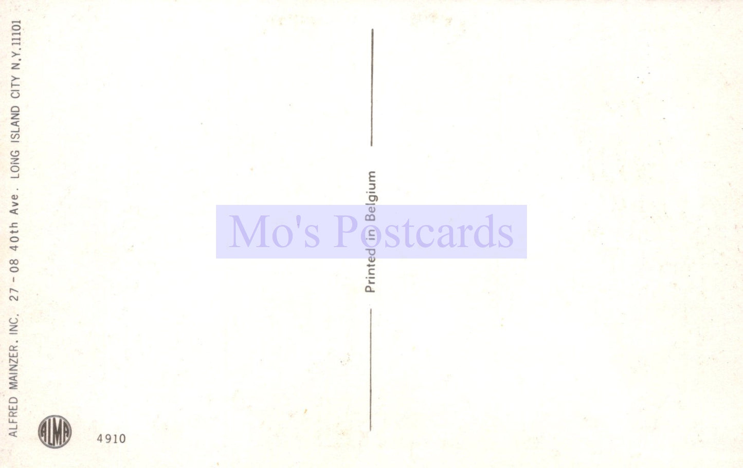 Postcard with 'Mo's Postcards' branding on a light background