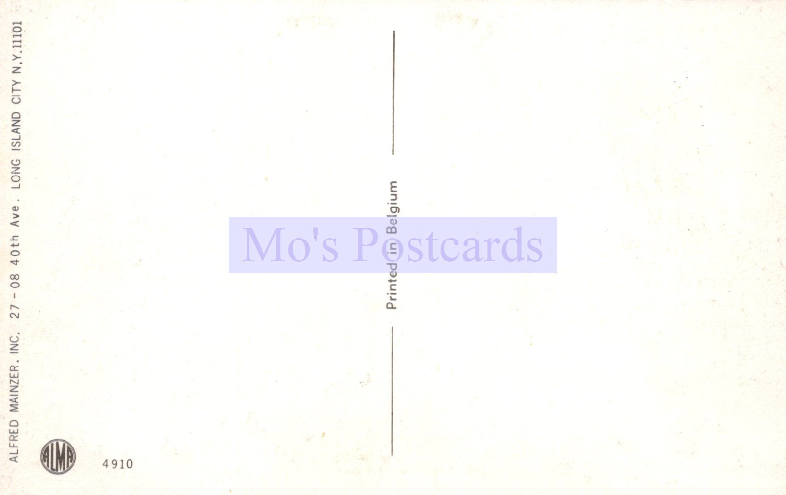Postcard with 'Mo's Postcards' branding on a light background
