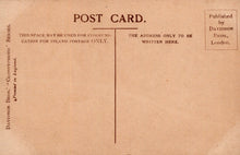 Load image into Gallery viewer, Vintage postcard with text and branding on a brown background
