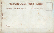 Load image into Gallery viewer, Vintage postcard with &#39;Picturegoer&#39; branding and text on a beige background

