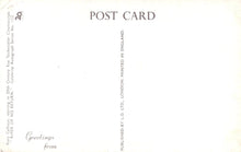 Load image into Gallery viewer, Back of a postcard with text and a light pattern
