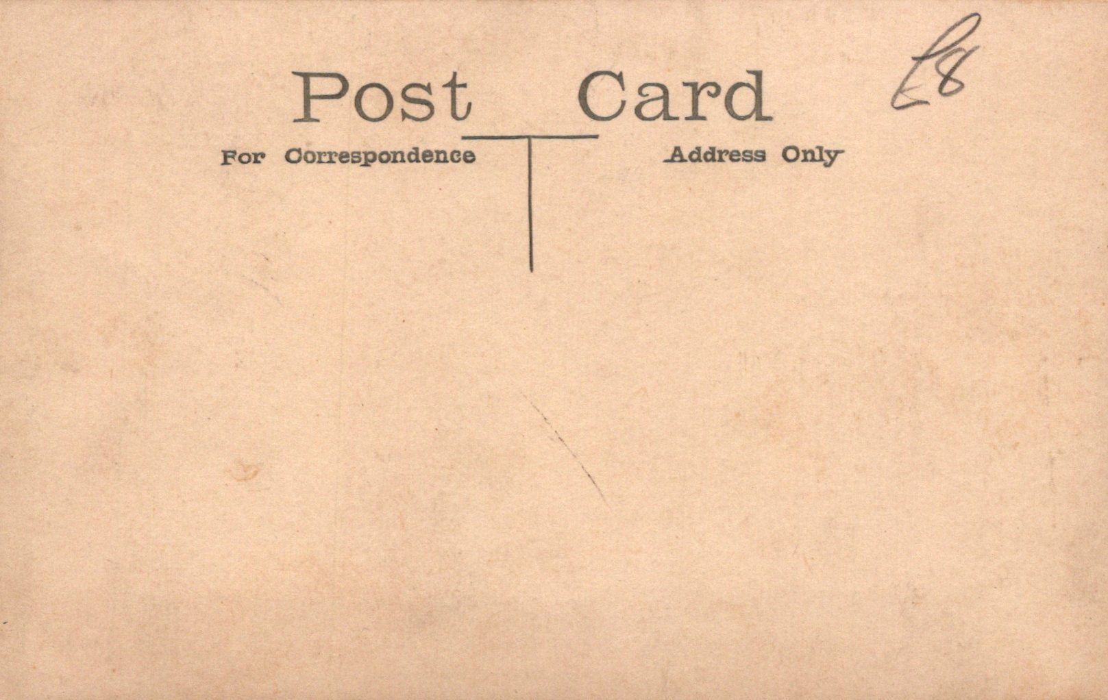 Vintage-style postcard with 'For Correspondence Address Only' text on a beige background