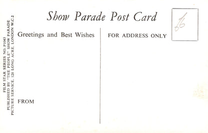 Show Parade Post Card with text and address area on a white background