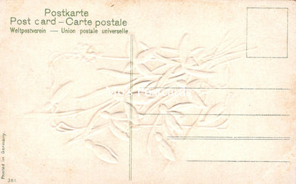 Embossed Flowers Postcard - With The Season's Greetings SW19117