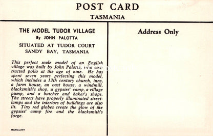 Australia Postcard - The Model Tudor Village, Sandy Bay, Tasmania SW19121