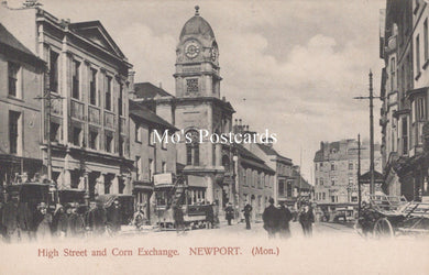 Wales Postcard - Newport High Street and Corn Exchange SW19125