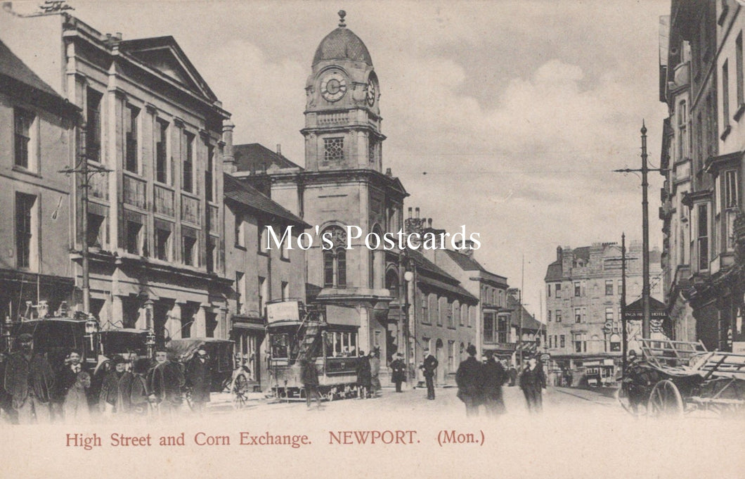 Wales Postcard - Newport High Street and Corn Exchange SW19125