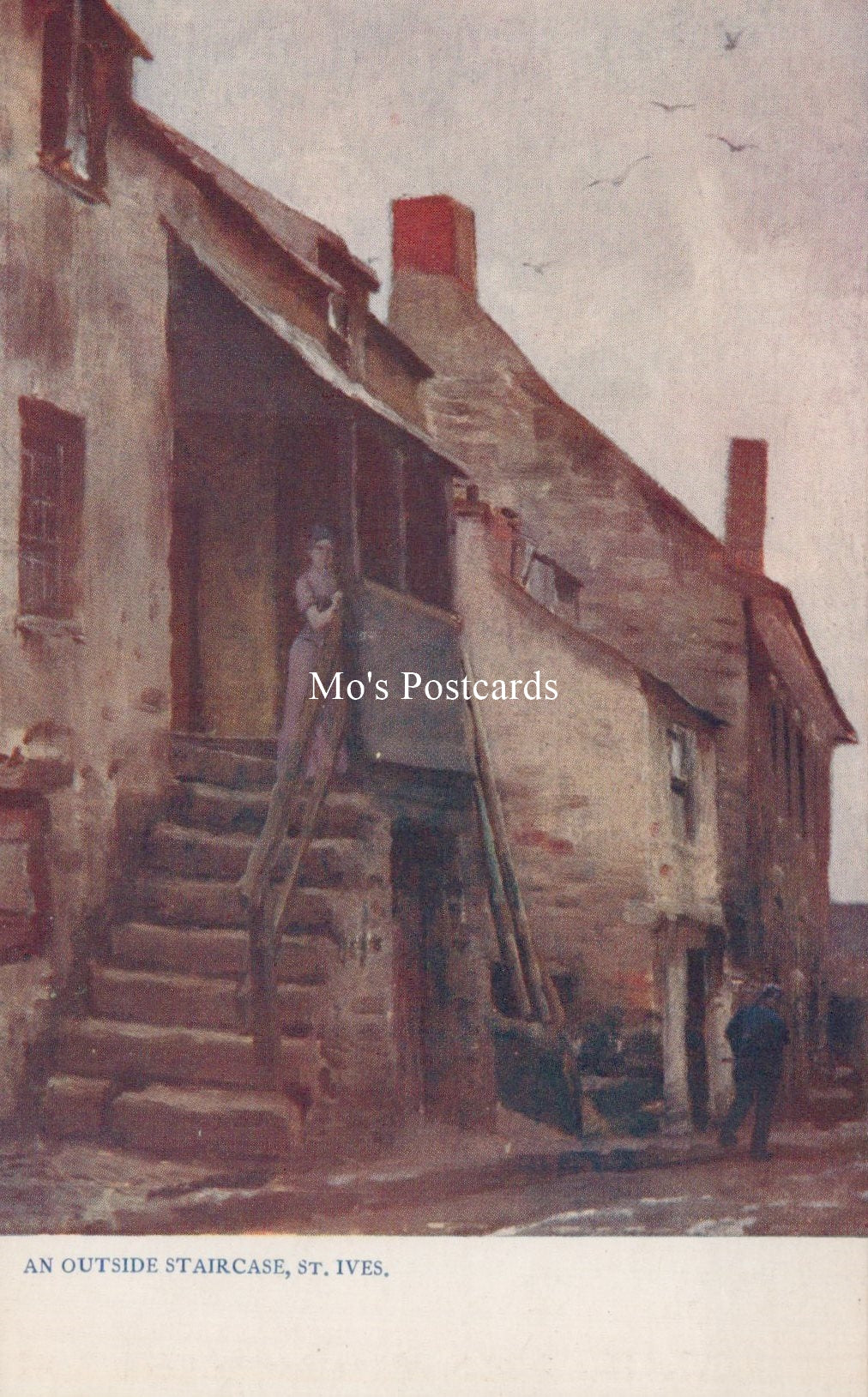 Cornwall Postcard - St Ives, An Outside Staircase  SW19136
