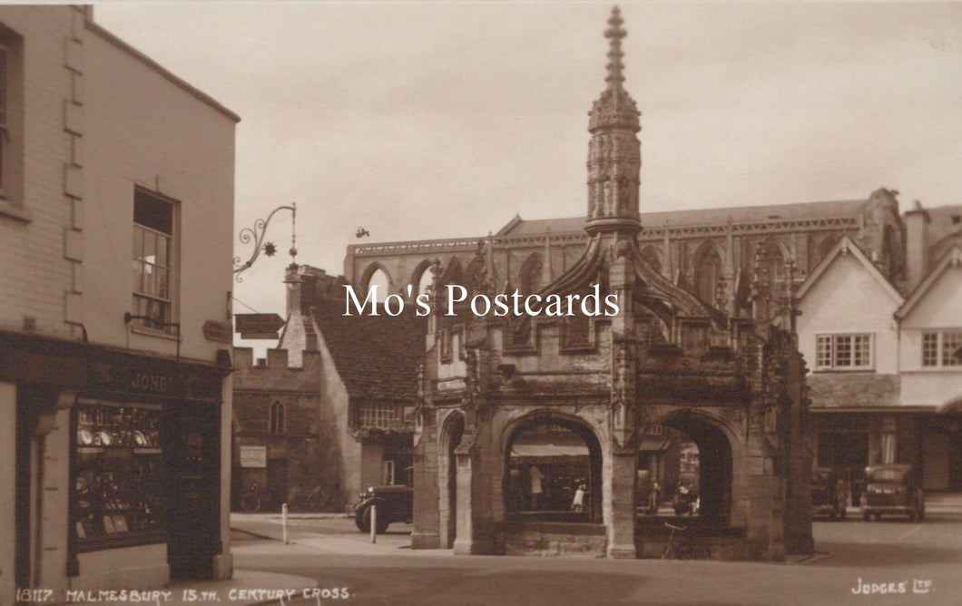 Wiltshire Postcard - Malmesbury 15th Century Cross  SW19150