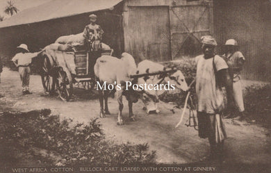 Occupations Postcard - West Africa Cotton Bullock Cart SW19183