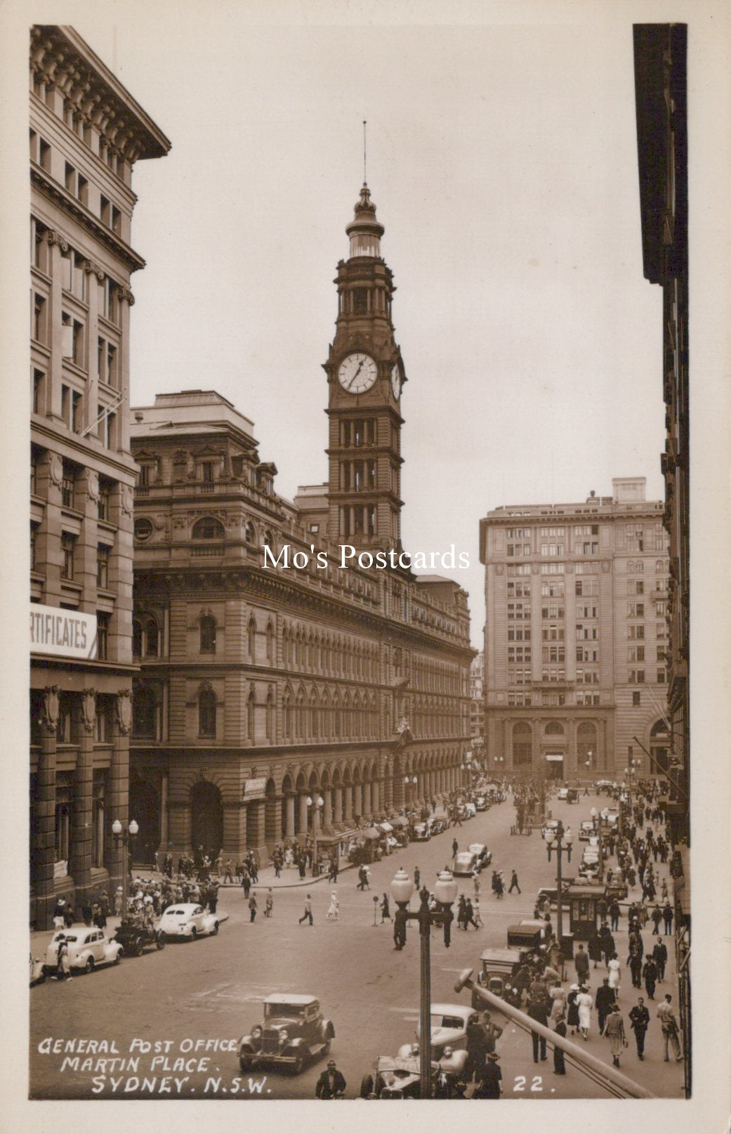 Australia Postcard - General Post Office, Martin Place, Sydney SW19185