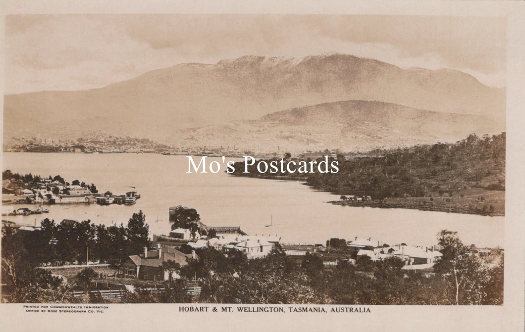 Australia Postcard - Hobart and Mount Wellington, Tasmania  SW19191