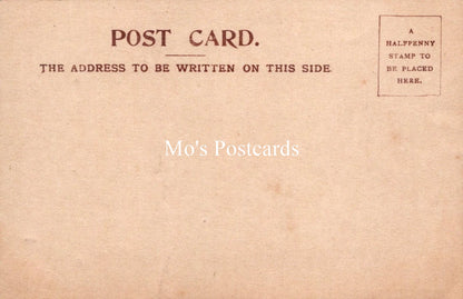 Vintage-style postcard with 'Mo's Postcards' branding on a beige background