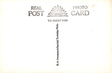 Load image into Gallery viewer, Vintage-style &#39;Real Post Photo Card&#39; with text and logo on a white background
