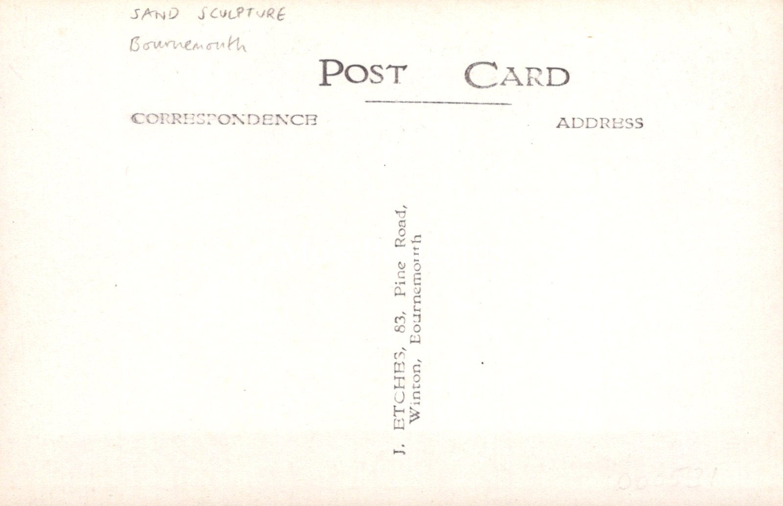 Dorset Postcard - Religious Sand Sculpture at Bournemouth  SW19213