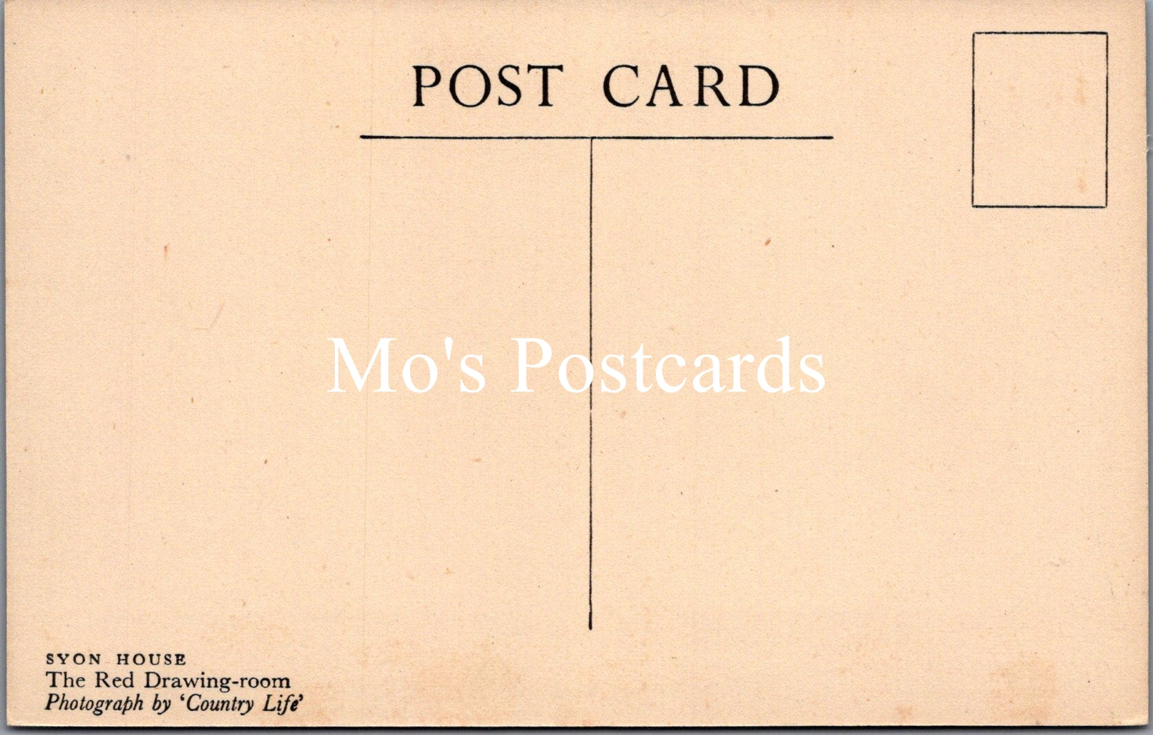 London Postcard - Syon House, The Red Drawing Room  SW17199