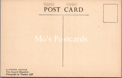 Northumberland Postcard - Alnwick Castle, The Guard Chamber  SW17200